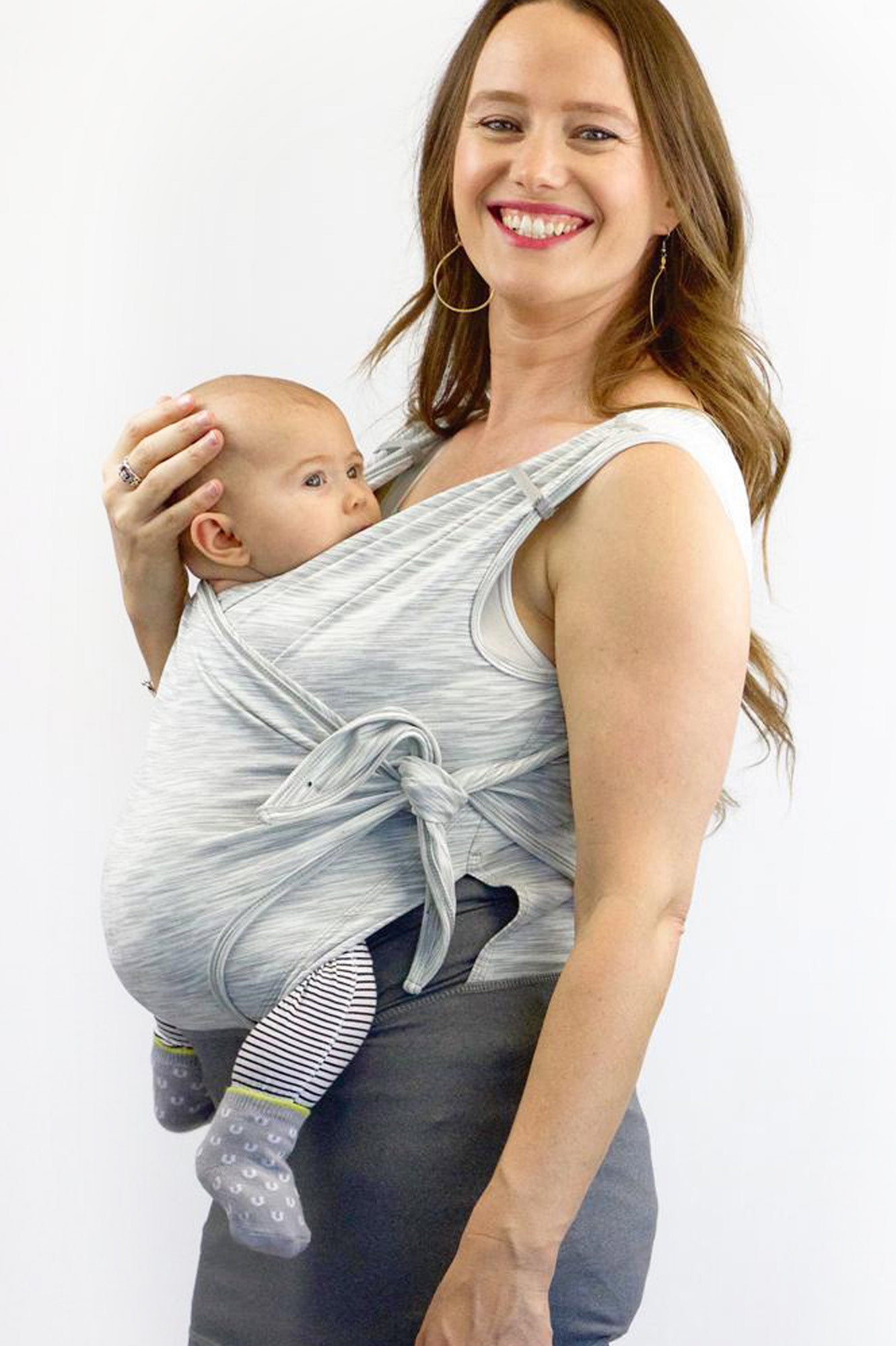 Newborn Baby Carrier, Infant Wrap, Babywearing Shirt, Tea 4 two