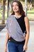 Nursing Cover Up- White / Black Stripe