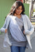 Nursing Cover Up - White with Grey Stripe