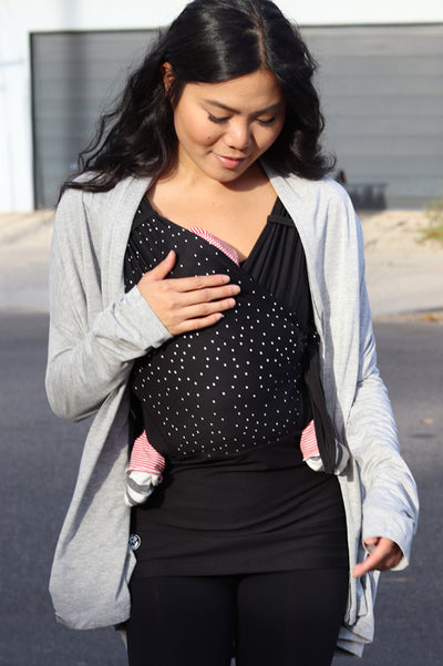 Nursing Cardigan - Heather Grey