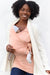 Mother with child in Waffle Weave Creme Cardigan