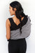 Nursing Cover Up- White / Black Stripe