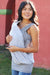 Nursing Cover Up - White with Grey Stripe